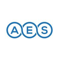 aes brev logotyp design på vit bakgrund. aes kreativa initialer brev logotyp koncept. aes bokstavsdesign. vektor