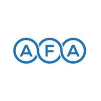 afa-Buchstaben-Logo-Design auf weißem Hintergrund. afa kreatives Initialen-Buchstaben-Logo-Konzept. afa Briefgestaltung. vektor