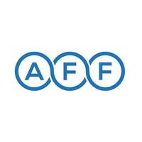 aff-Brief-Logo-Design auf weißem Hintergrund. aff kreative Initialen schreiben Logo-Konzept. aff Briefgestaltung. vektor