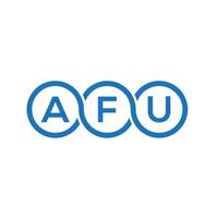 Afu-Brief-Logo-Design auf weißem Hintergrund. afu kreatives Initialen-Buchstaben-Logo-Konzept. afu Briefgestaltung. vektor