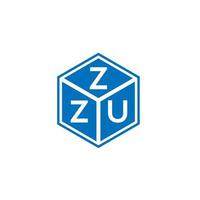 zzu-Buchstaben-Logo-Design auf weißem Hintergrund. zzu kreatives Initialen-Buchstaben-Logo-Konzept. zzu Briefgestaltung. vektor