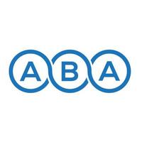 aba-Buchstaben-Logo-Design auf weißem Hintergrund. aba kreatives Initialen-Buchstaben-Logo-Konzept. aba-Briefgestaltung. vektor