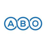 abo-Brief-Logo-Design auf weißem Hintergrund. abo kreatives Initialen-Buchstaben-Logo-Konzept. abo Briefgestaltung. vektor