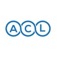 Acl-Brief-Logo-Design auf weißem Hintergrund. acl kreative Initialen schreiben Logo-Konzept. acl Briefgestaltung. vektor