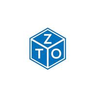 zto-Brief-Logo-Design auf weißem Hintergrund. zto kreatives Initialen-Buchstaben-Logo-Konzept. zto Briefgestaltung. vektor