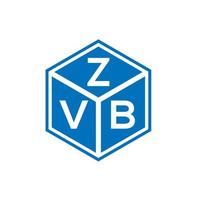 zvb-Brief-Logo-Design auf weißem Hintergrund. zvb kreative Initialen schreiben Logo-Konzept. zvb Briefgestaltung. vektor