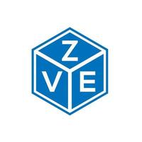 zve-Brief-Logo-Design auf weißem Hintergrund. zve kreative Initialen schreiben Logo-Konzept. zve Briefgestaltung. vektor