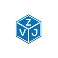 zvj brev logotyp design på vit bakgrund. zvj kreativa initialer brev logotyp koncept. zvj bokstavsdesign. vektor