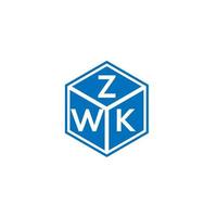 zwk brev logotyp design på vit bakgrund. zwk kreativa initialer brev logotyp koncept. zwk bokstavsdesign. vektor