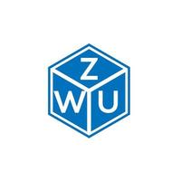 zwu brev logotyp design på vit bakgrund. zwu kreativa initialer brev logotyp koncept. zwu bokstavsdesign. vektor