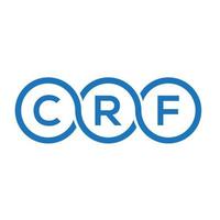 crf-Brief-Logo-Design auf weißem Hintergrund. crf kreative Initialen schreiben Logo-Konzept. crf Briefgestaltung. vektor