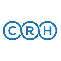 crh-Buchstaben-Logo-Design auf weißem Hintergrund. crh kreative Initialen schreiben Logo-Konzept. crh Briefgestaltung. vektor