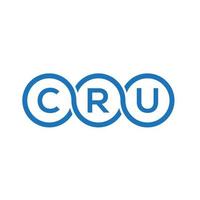 cru-Brief-Logo-Design auf weißem Hintergrund. cru kreative Initialen schreiben Logo-Konzept. Cru Briefgestaltung. vektor