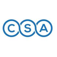 csa brev logotyp design på svart bakgrund. csa kreativa initialer brev logotyp koncept. csa bokstavsdesign. vektor