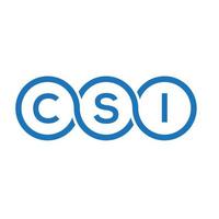 CSI-Brief-Logo-Design auf schwarzem Hintergrund. csi kreatives Initialen-Buchstaben-Logo-Konzept. csi-Briefgestaltung. vektor