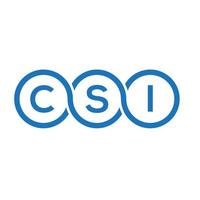 csi brev logotyp design på svart bakgrund. csi kreativa initialer bokstavslogotyp koncept. csi-bokstavsdesign. vektor