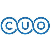 cuo-Buchstaben-Logo-Design auf schwarzem Hintergrund. cuo-Kreativinitialen-Buchstaben-Logo-Konzept. cuo-Vektor-Buchstaben-Design. vektor