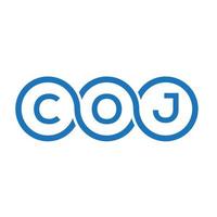 coj brev logotyp design på vit bakgrund. coj kreativa initialer brev logotyp koncept. coj bokstavsdesign. vektor