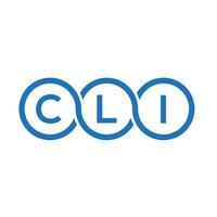 cli-Brief-Logo-Design auf weißem Hintergrund. cli kreative Initialen schreiben Logo-Konzept. cli Briefgestaltung. vektor