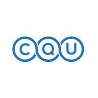 cq-Buchstaben-Logo-Design auf weißem Hintergrund. cq kreative Initialen schreiben Logo-Konzept. cqu Briefgestaltung. vektor