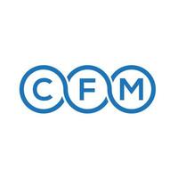 cfm-Brief-Logo-Design auf weißem Hintergrund. cfm kreative Initialen schreiben Logo-Konzept. cfm Briefgestaltung. vektor