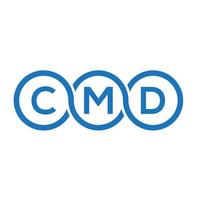 cmd brev logotyp design på vit bakgrund. cmd kreativa initialer brev logotyp koncept. cmd-bokstavsdesign. vektor