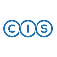 cis-Brief-Logo-Design auf weißem Hintergrund. cis kreative Initialen schreiben Logo-Konzept. cis-Briefgestaltung. vektor