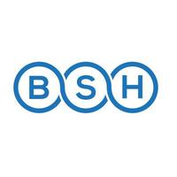 bsh-Brief-Logo-Design auf weißem Hintergrund. bsh kreative Initialen schreiben Logo-Konzept. bsh Briefgestaltung. vektor