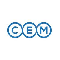 cem-Brief-Logo-Design auf weißem Hintergrund. cem kreative Initialen schreiben Logo-Konzept. CEM-Briefgestaltung. vektor