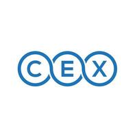 cex brev logotyp design på vit bakgrund. Cex kreativa initialer brev logotyp koncept. cex bokstavsdesign. vektor