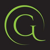 första bokstaven logotyp g, logotyp mall vektor