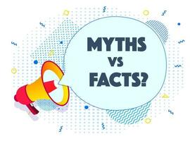 megafonrapport myter vs fakta vektor