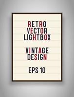 Retro-Poster-Vektor-Lightbox vektor
