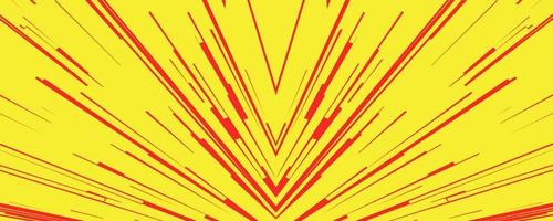 Comic-Geschwindigkeit gelbe rote Farblinien vektor