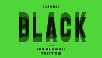 Vektor schwarze Schrift moderne Typografie