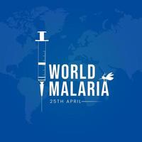 Social-Media-Beitrag zum Welt-Malaria-Tag vektor