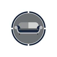 Sofa Vektor Logo Symbol Illustration Hintergrund