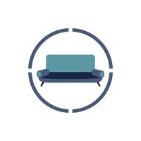 Sofa Vektor Logo Symbol Illustration Hintergrund