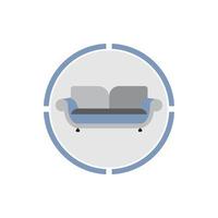 Sofa Vektor Logo Symbol Illustration Hintergrund