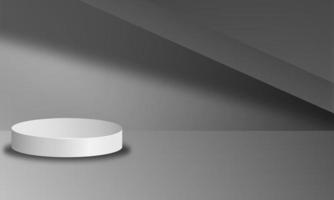 3D-bakgrund av grå färg podium objektillustration för produktfoto av en butik, vektordesign eps 10 vektor