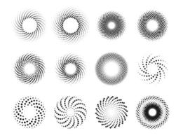 vacker gradient cirkel halvton för bakgrundsdekoration komisk vektor
