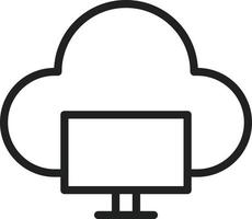 Cloud-Systemzeilensymbol vektor