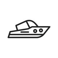 yacht linje ikon vektor