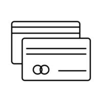 Bankkarten-Vektorsymbol, das für kommerzielle Arbeiten geeignet ist und leicht geändert oder bearbeitet werden kann vektor