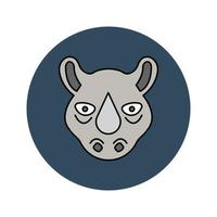 rhino animal vektor ikon som är lämplig för kommersiellt arbete och enkelt ändra eller redigera den