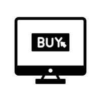 Online-Kauf-Vektorsymbol, das für kommerzielle Arbeiten geeignet ist und leicht geändert oder bearbeitet werden kann vektor