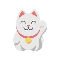 glückliches Kitty-Tier-Vektorsymbol, das für kommerzielle Arbeiten geeignet ist und leicht geändert oder bearbeitet werden kann vektor