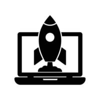 Desktop-Raketenvektorsymbol, das für kommerzielle Arbeiten geeignet ist und leicht geändert oder bearbeitet werden kann vektor