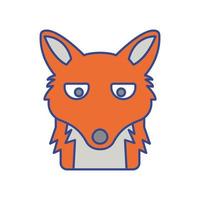 Fuchs-Tier-Vektorsymbol, das für kommerzielle Arbeiten geeignet ist und leicht geändert oder bearbeitet werden kann vektor