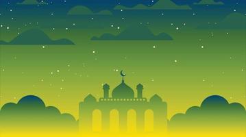 islamisk bakgrund med moské vektorillustration vektor